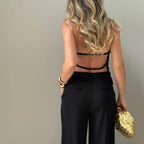 Ensemble champagne satiné