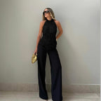 Ensemble champagne satiné