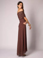 Robe lilas soyeuse
