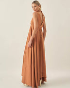 Robe beige dorée
