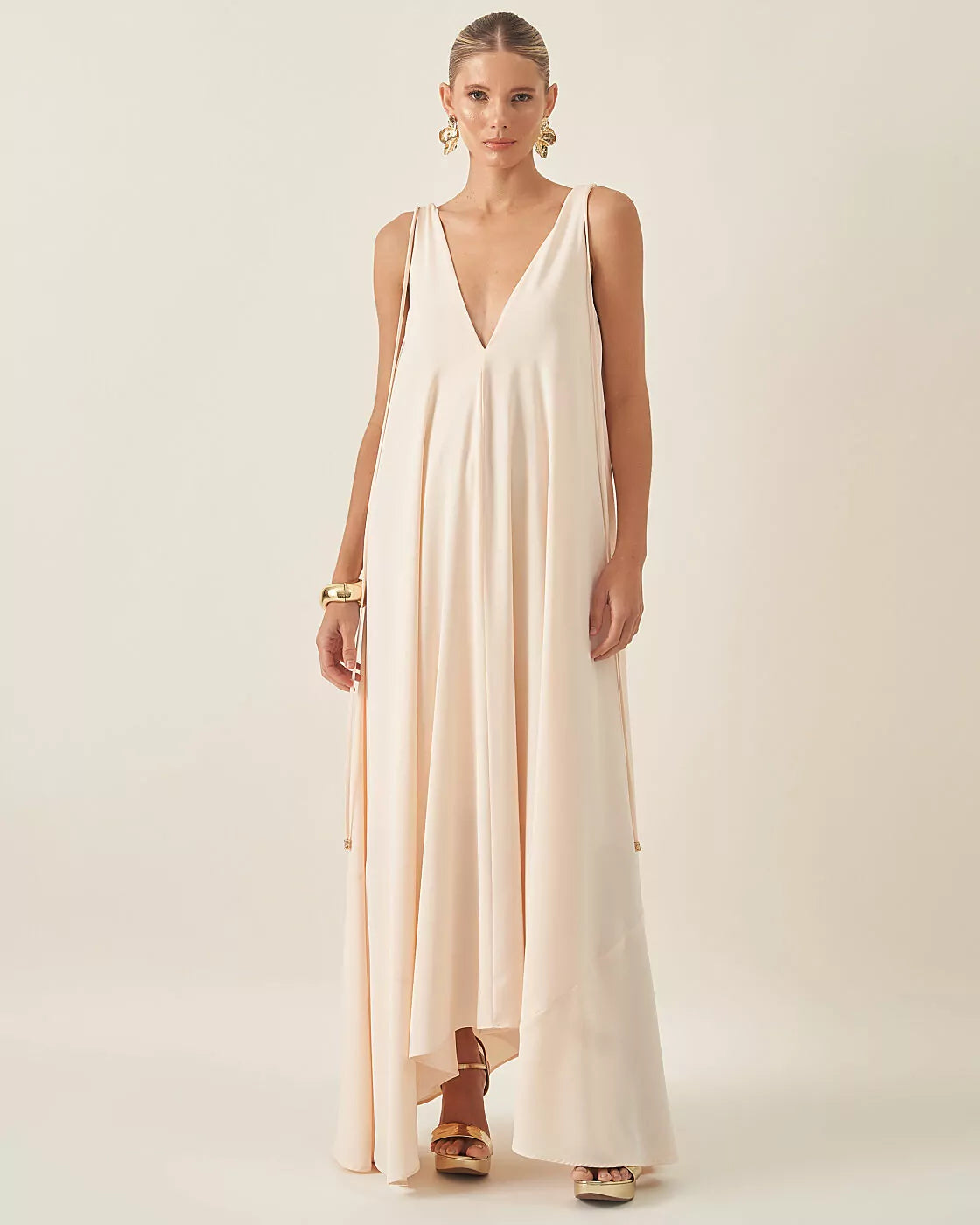 Robe bleu royal plissée