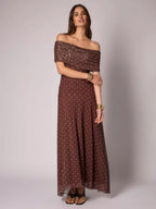 Robe lilas soyeuse