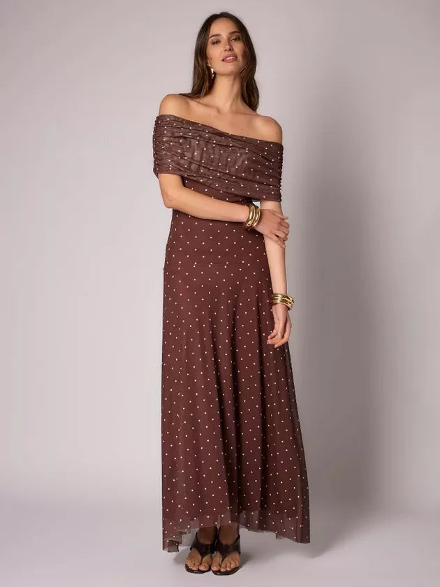 Robe lilas soyeuse