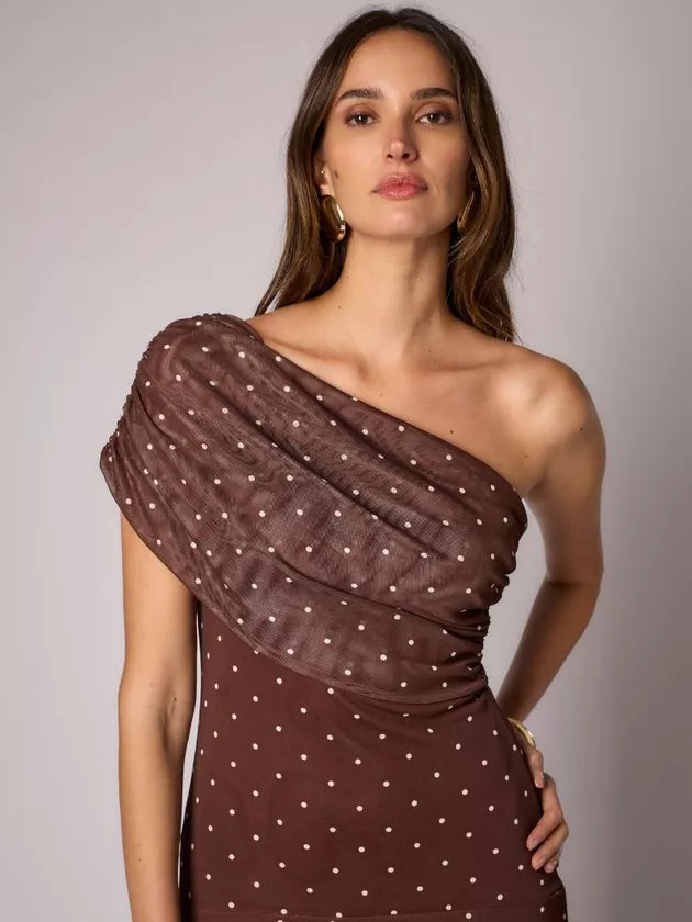 Robe lilas soyeuse