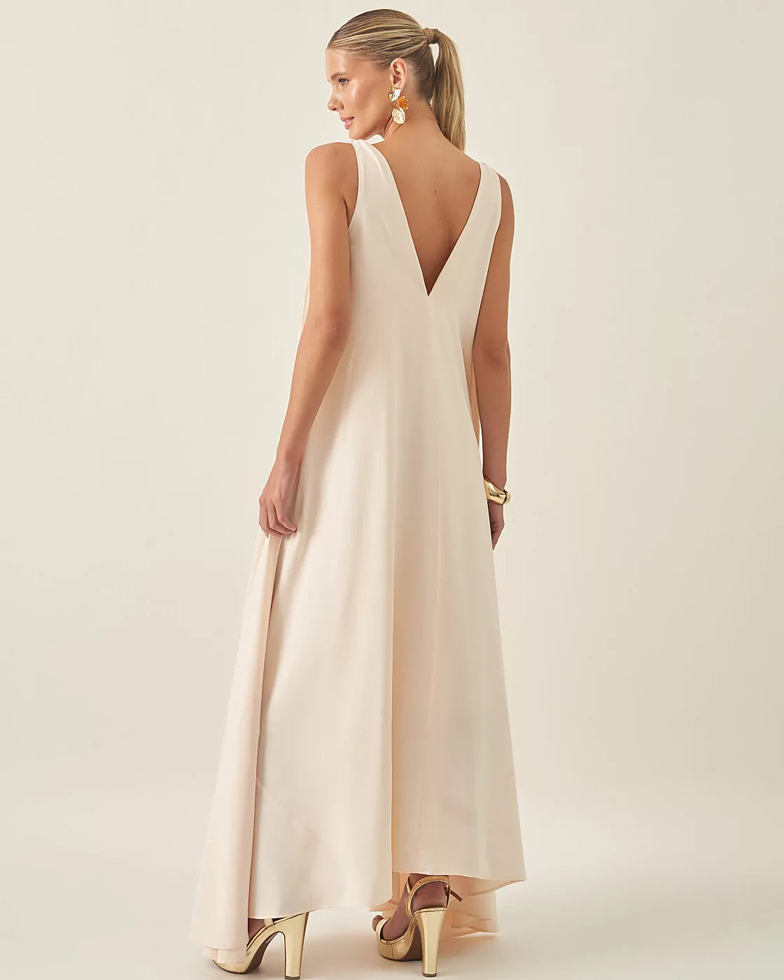 Robe bleu royal plissée
