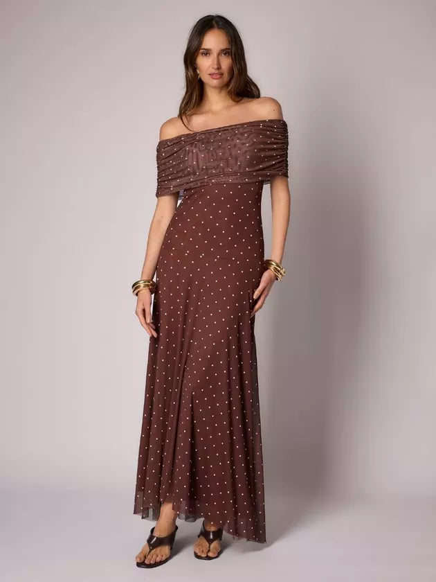 Robe lilas soyeuse
