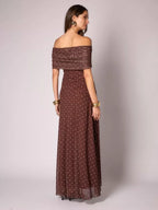 Robe lilas soyeuse