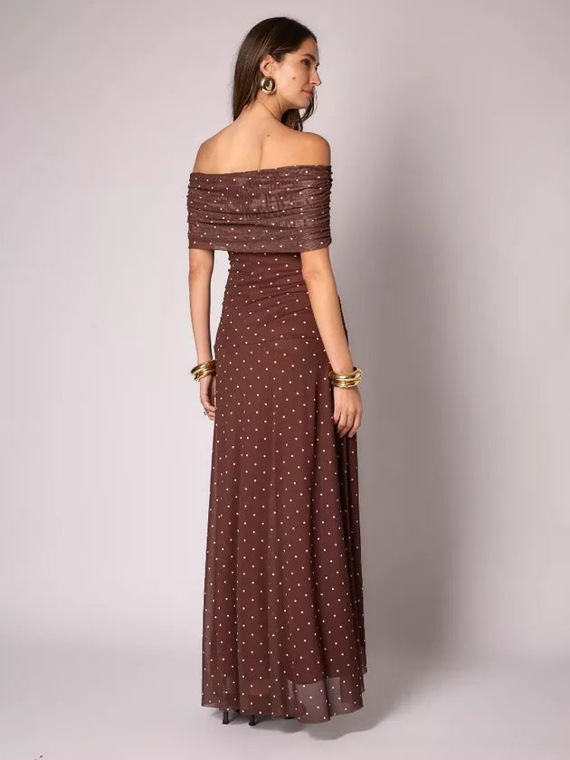 Robe lilas soyeuse