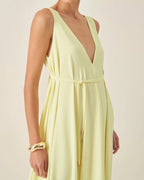Robe verte satinée