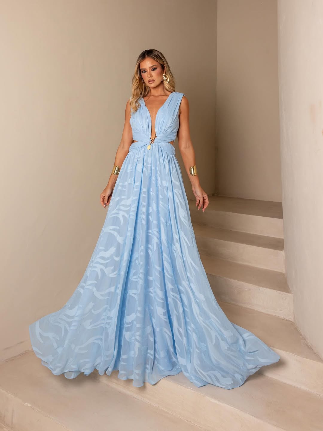 Robe bleu nuit élégante
